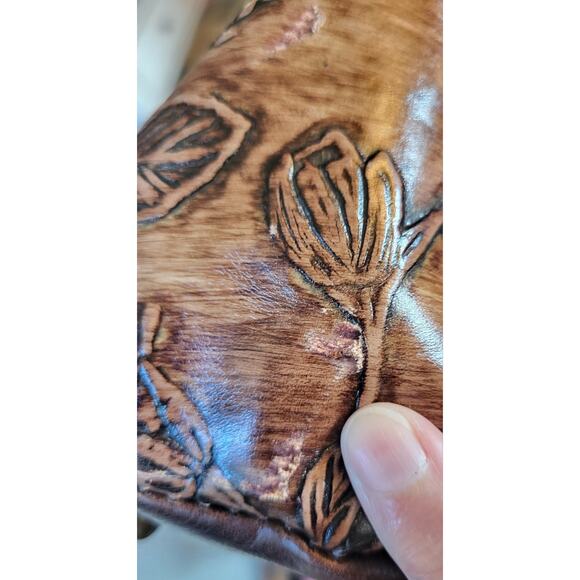 Patricia Nash Large English Garden Map Poppy Leather Tote Shoulder Bag Purse - Picture 16 of 16